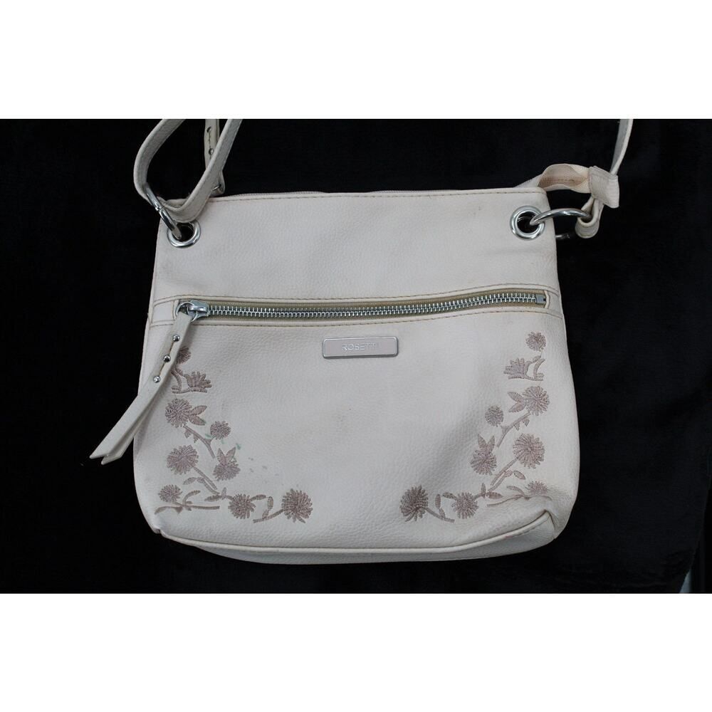 Rossetti Beige Floral Crossbody Purse Adjustable Strap Small Boho Chic Everyday